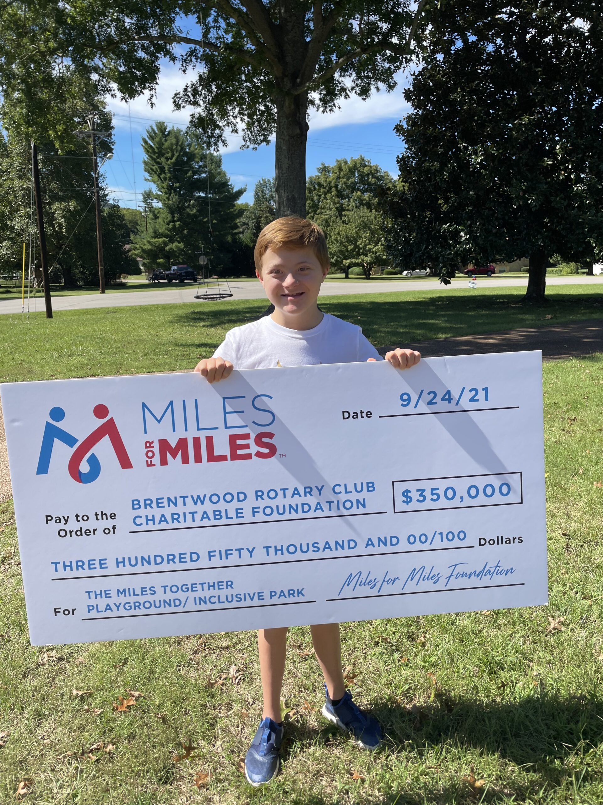 Miles for Miles Foundation contributes $350K to rename inclusive playground